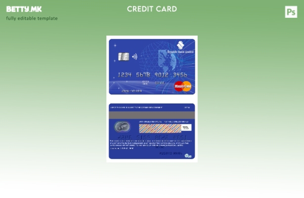 Модерен стил Шаблон за мастер картички на Република Банка на Барбадос